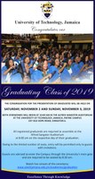 ADVISORY: Graduation Ceremonies - November 2 and 3, 2019
