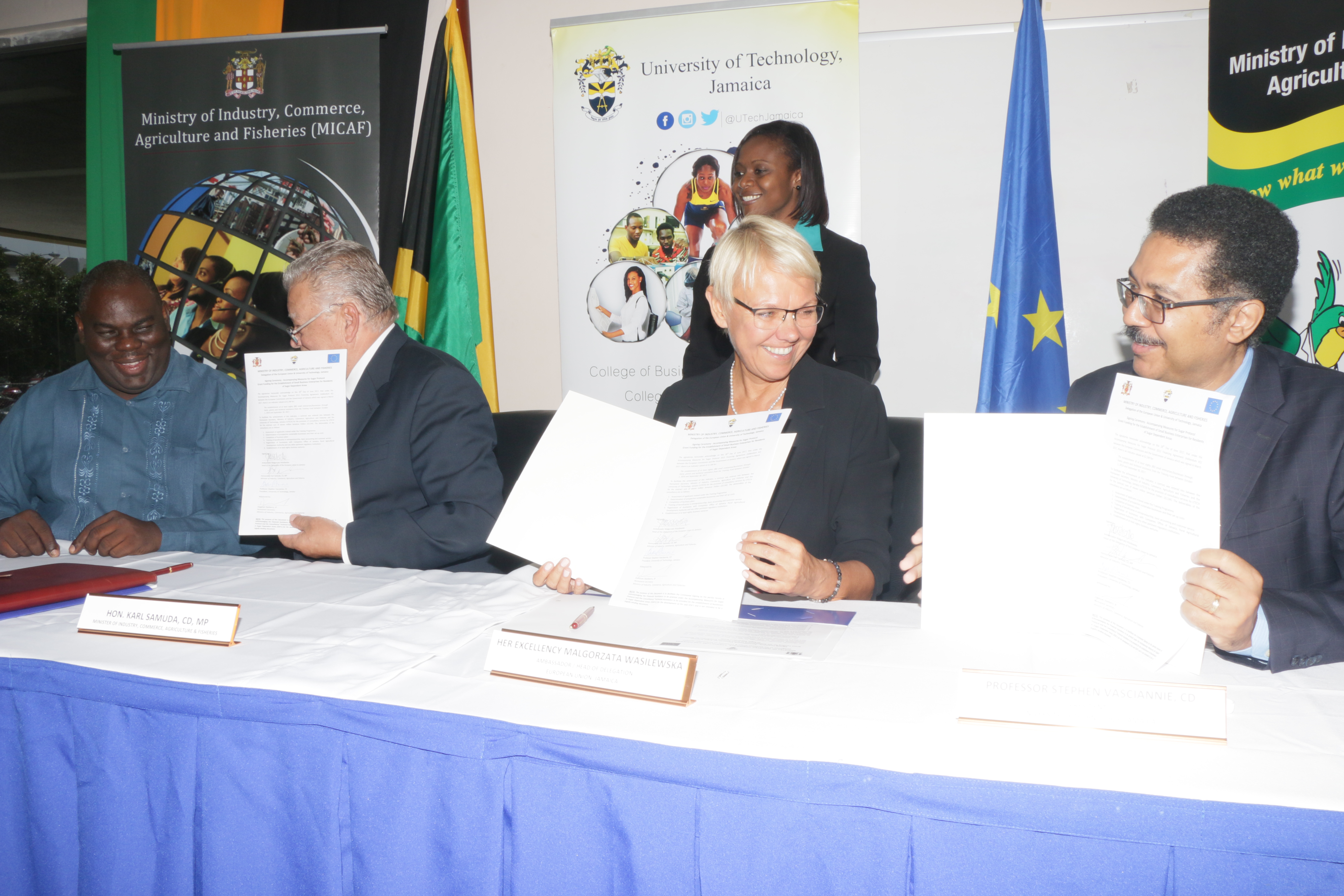 UTech, Jamaica and Ministry of Industry, Commerce, Agriculture & Fisheries sign $11M Contract to Assist Residents in Sugar Belts to Establish Businesses